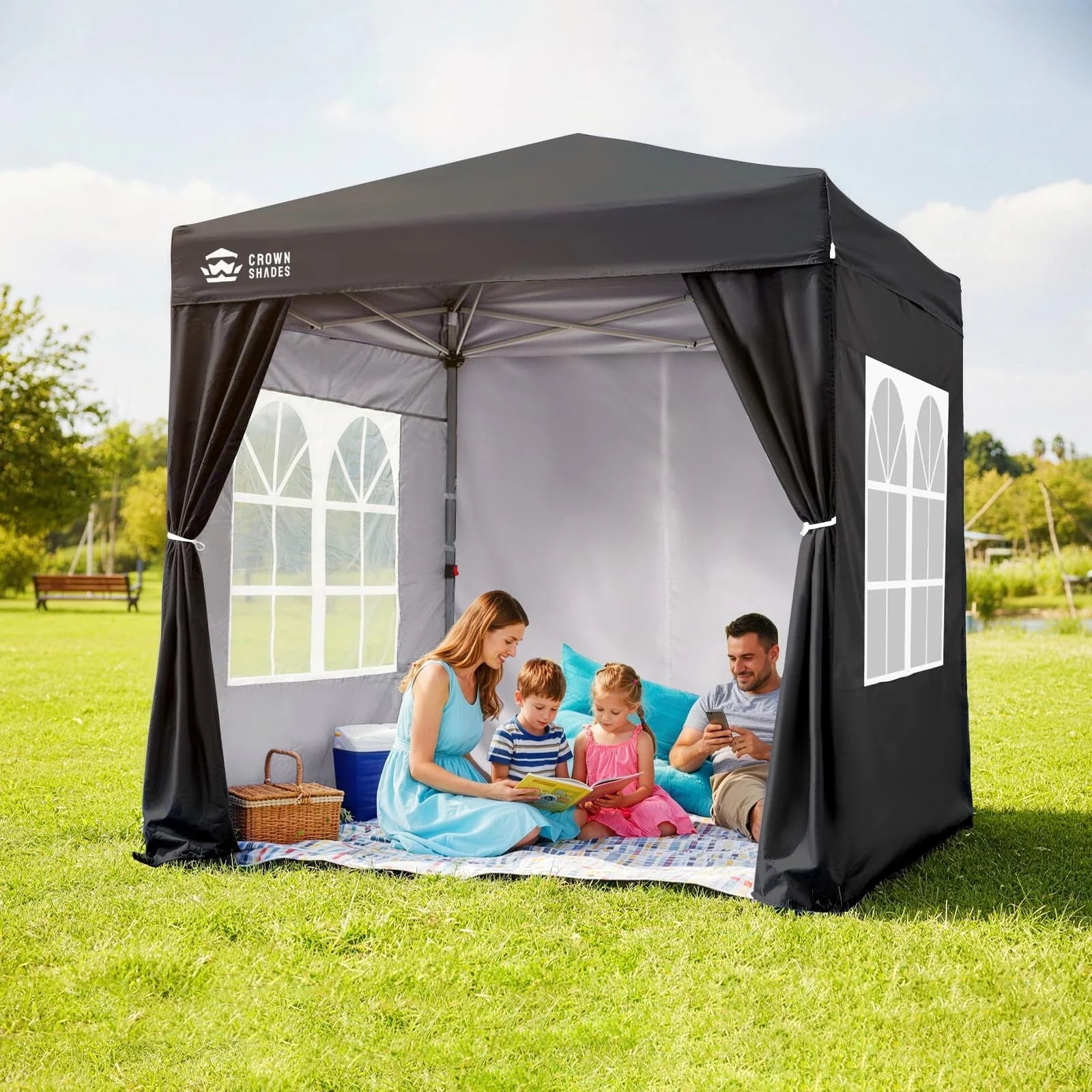 ArdenShade 2 x2m Pop Up Gazebo with 4 Sidewalls