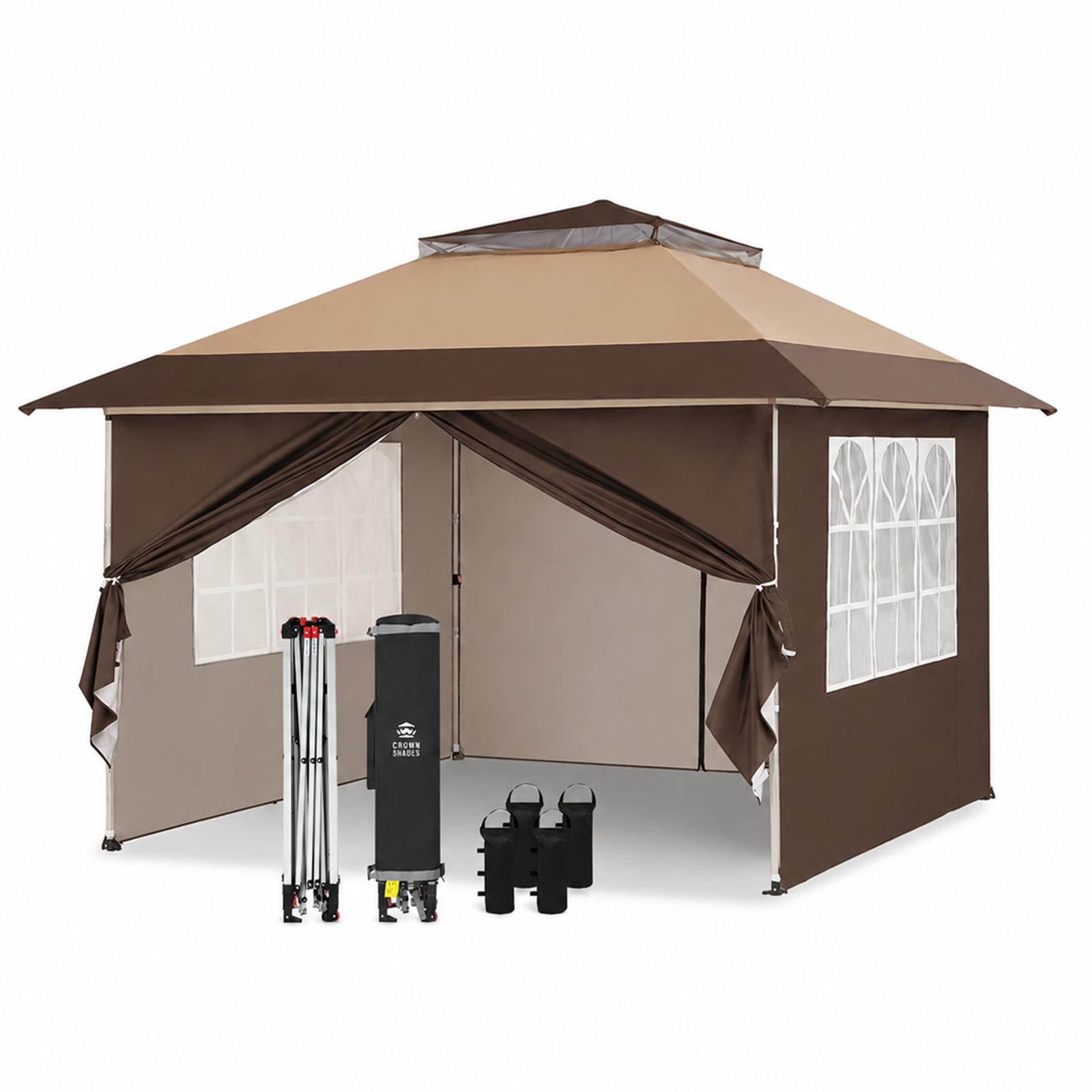 ArdenShade 4x4m Pop Up Gazebo with 4 Sidewalls