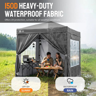 ArdenShade 2 x2m Pop Up Gazebo with 4  Sidewalls