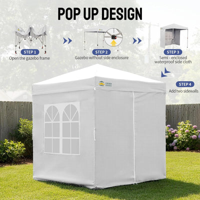 ArdenShade 2 x2m Pop Up Gazebo with 4  Sidewalls